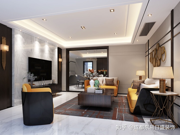 簡潔舒心，簡約明快，220㎡躍層現(xiàn)代簡約風(fēng)格裝修效果圖賞析丨成都東易日盛設(shè)計作品
