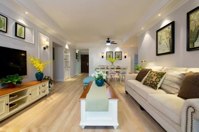 139㎡美式裝修樣板間，清新更氣派！