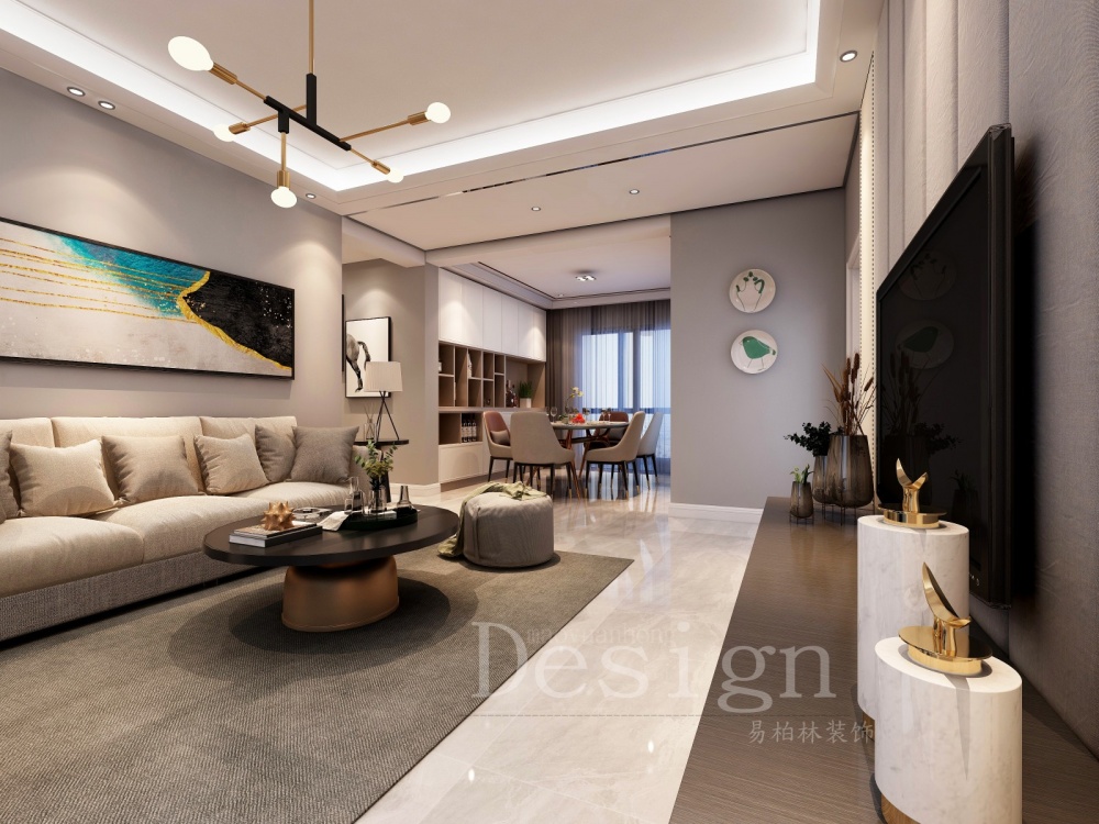 客廳沙發(fā)裝修效果圖清鎮(zhèn)銀河世紀潘總家居現(xiàn)代簡約客廳設(shè)計圖片賞析