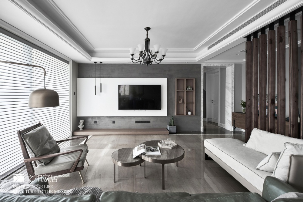 客廳窗簾裝修效果圖【之和&TK】不被風格北歐極簡客廳設(shè)計圖片賞析