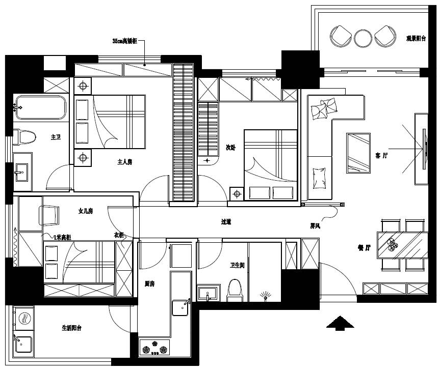 高端大氣的農(nóng)村四層樓房別墅設(shè)計(jì)圖，戶型真不錯(cuò)，占地130多平