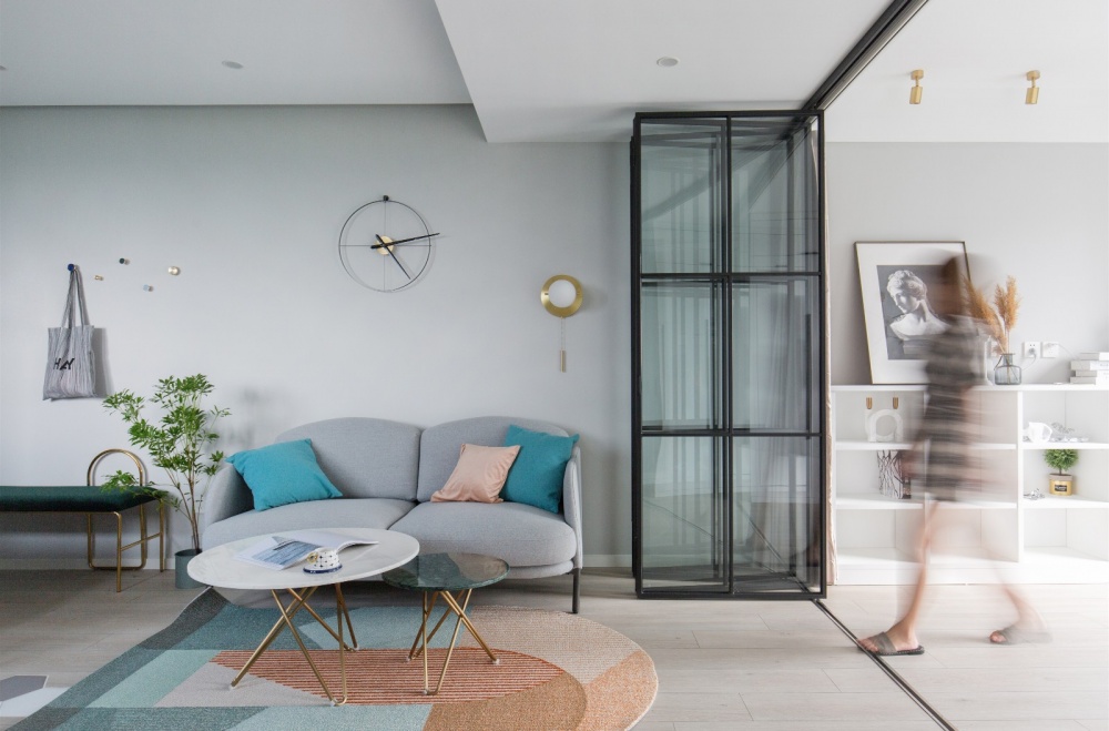 客廳裝修效果圖全屋聯(lián)動(dòng)，一居兩居隨心變北歐極簡(jiǎn)客廳設(shè)計(jì)圖片賞析