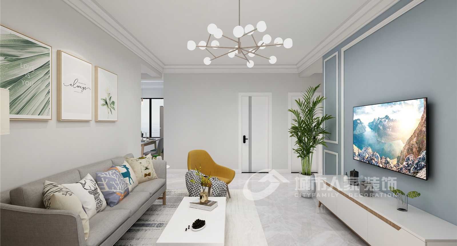 簡歐客廳房屋裝修效果圖大全 大客廳室內(nèi)設計風格