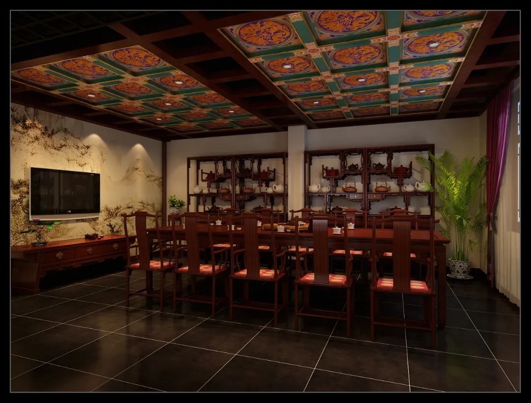 中式獨(dú)桌餐飲會(huì)所裝修_禪意新中式會(huì)所裝修案例_會(huì)所裝修