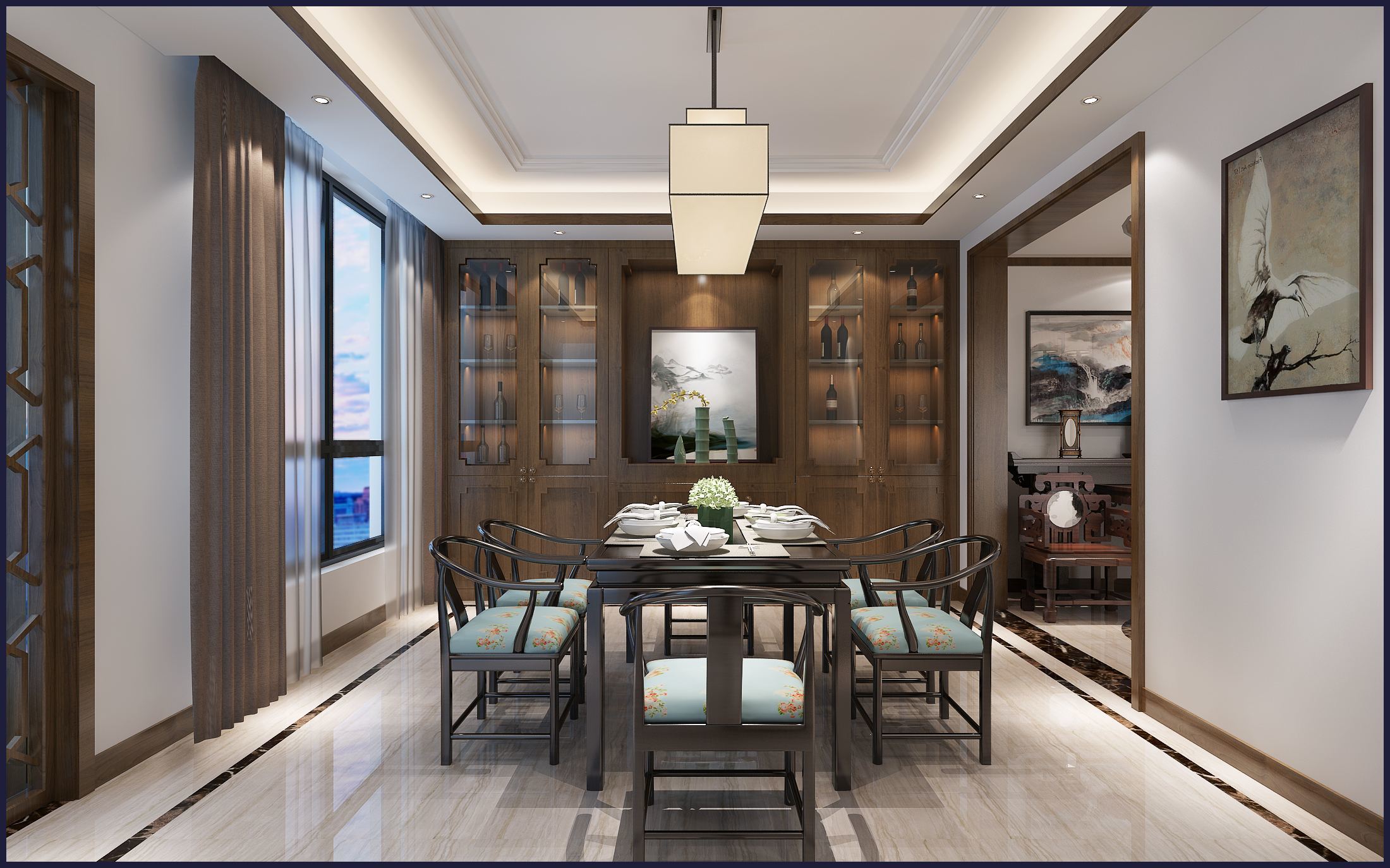 中式獨(dú)桌餐飲會(huì)所裝修_禪意新中式會(huì)所裝修案例_會(huì)所裝修