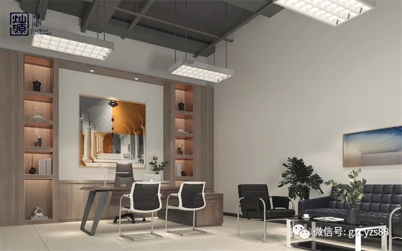 沒錢沒地兒還想裝修，這種小平米辦公室裝修效果圖簡直是量身打造